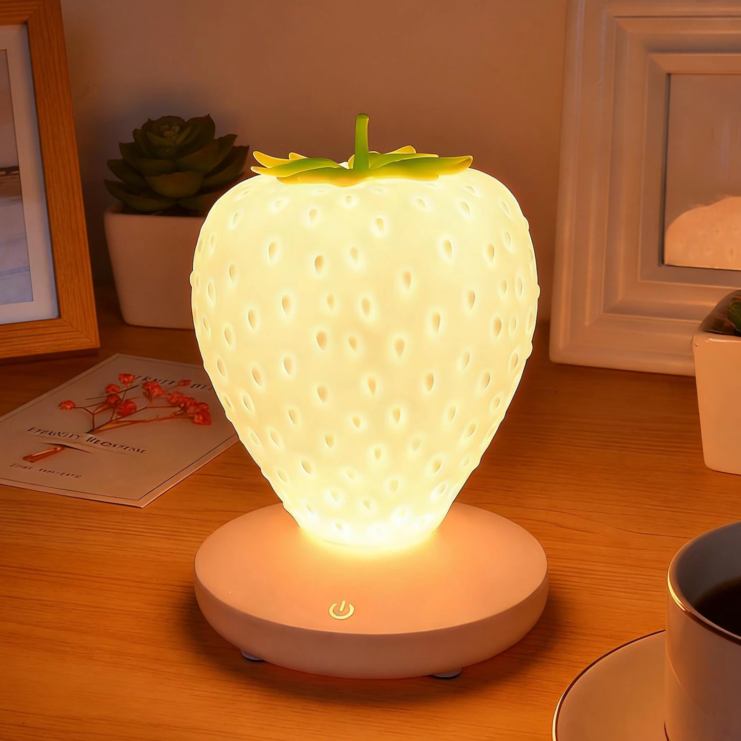 Fruit Shaped Touch Control Bedside Lamp, Multi-Brightness Adjustable Decorative Ambient Light For Indoor Space Styling