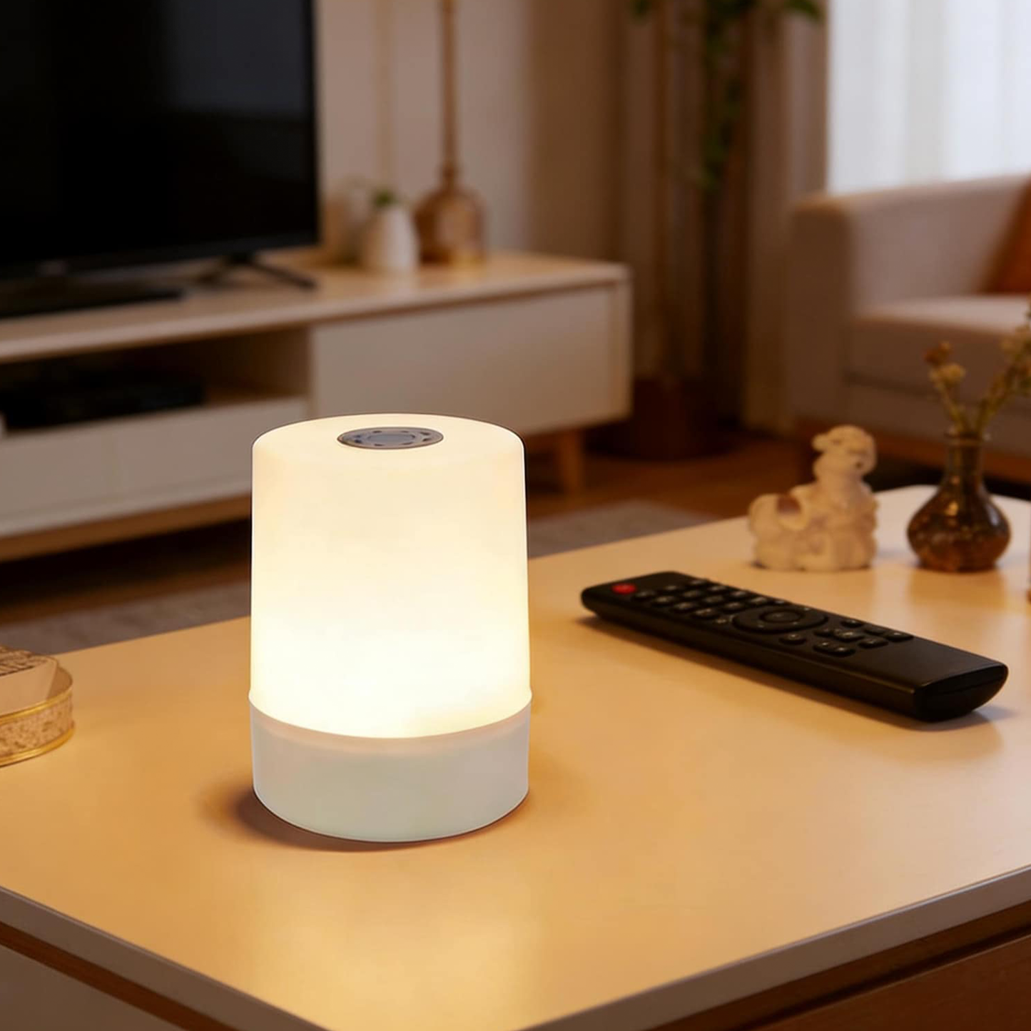 Touch Activated Cordless Ambient Lamp, Rechargeable LED Night Light With Tunable Color Modes And Infinite Brightness Control