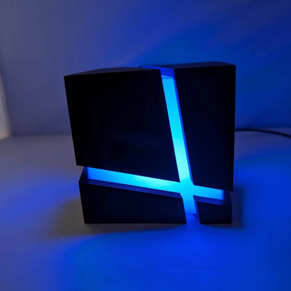 Fractured Geometric Cube Ambient Light, USB Powered Decorative Desk Lamp With Seam Light Emission Design