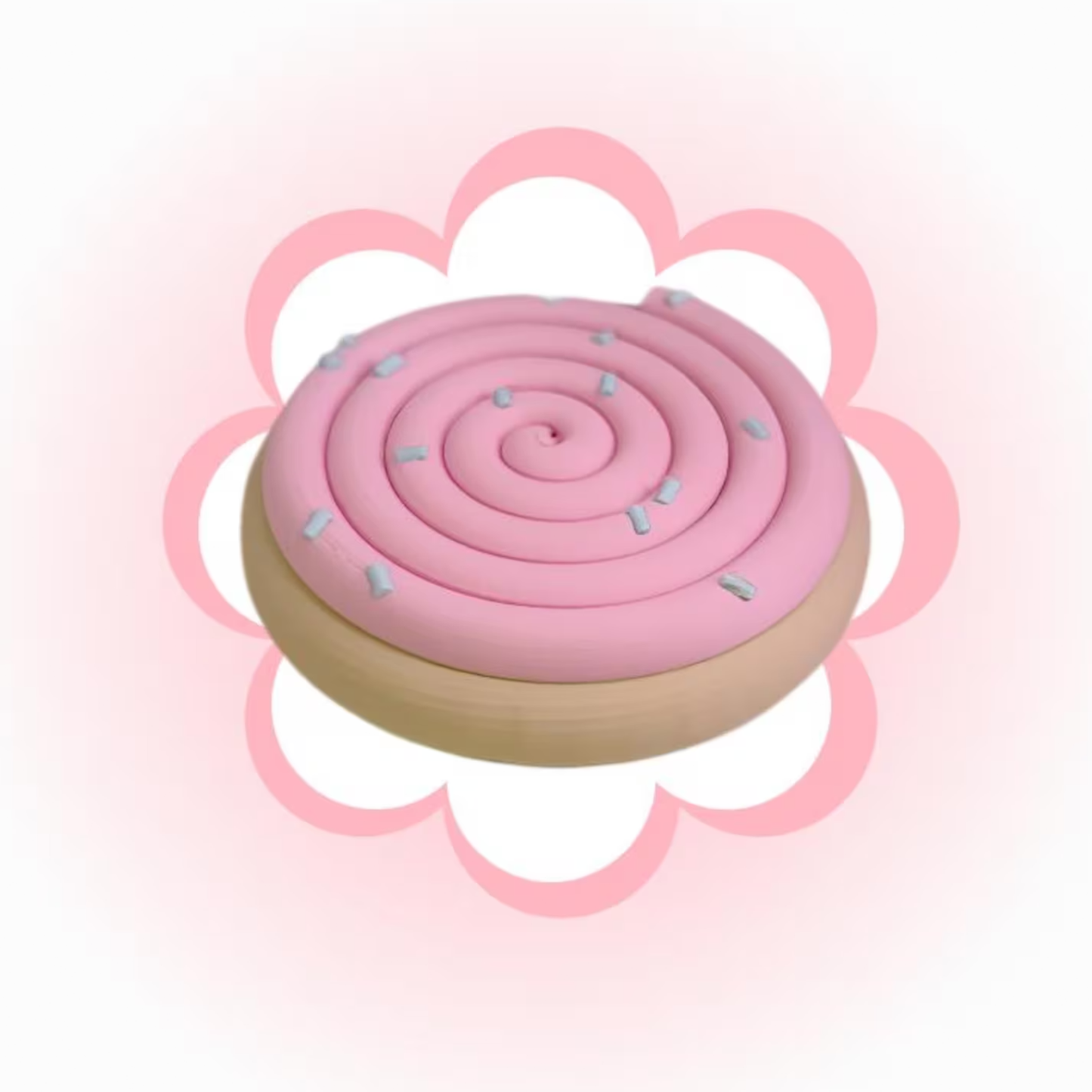 Swirl Cookie Shaped Wireless Charging Cover, Cute Pastry Style Protective Shell For Desktop Charger Equipment